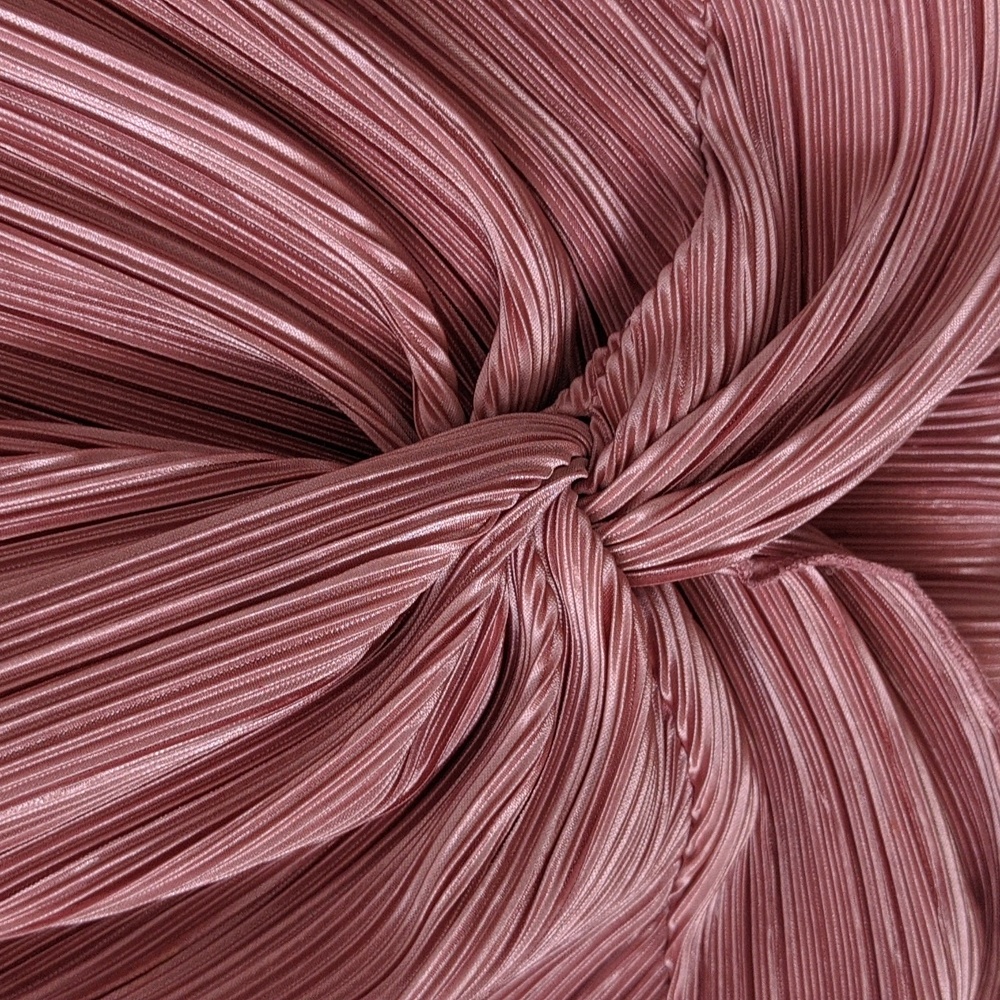 anthropologie pink pleated knot top